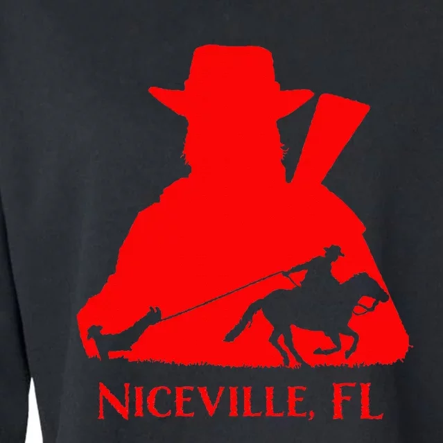 Niceville Where We Get Along With Anyone Usually. Cropped Pullover Crew