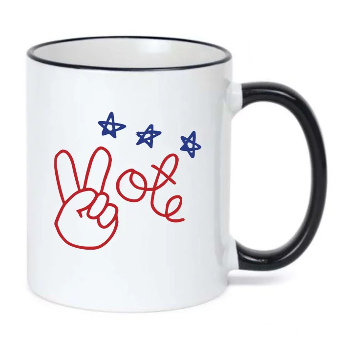 Nicolle Wallace Wearing Peace Vote Black Color Changing Mug