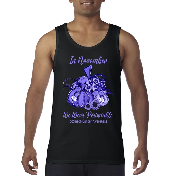 November we wear periwinkle pumpkin stomach cancer awareness Tank Top