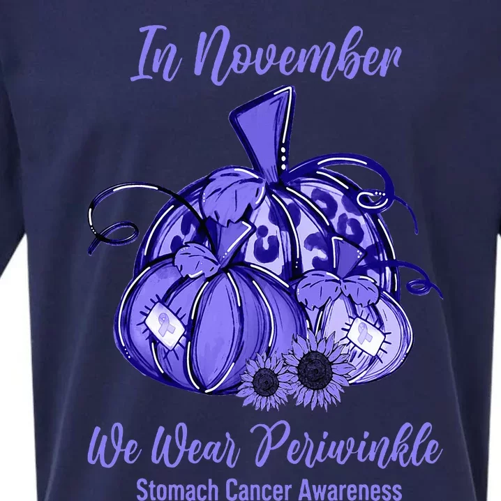 November we wear periwinkle pumpkin stomach cancer awareness Sueded Cloud Jersey T-Shirt