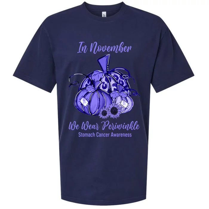 November we wear periwinkle pumpkin stomach cancer awareness Sueded Cloud Jersey T-Shirt