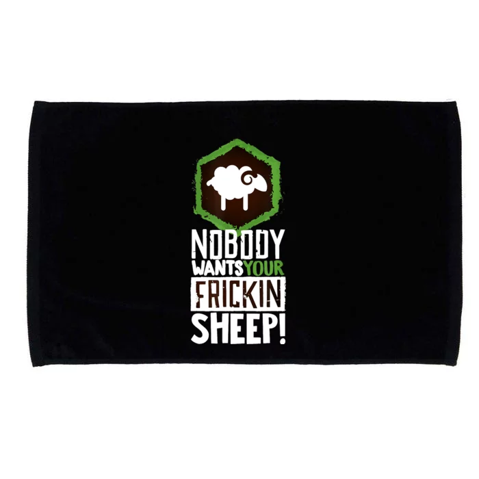 Nobody Wants Your Sheep Funny Gift Board Game Geek Nerd Fan Joke Gift Microfiber Hand Towel