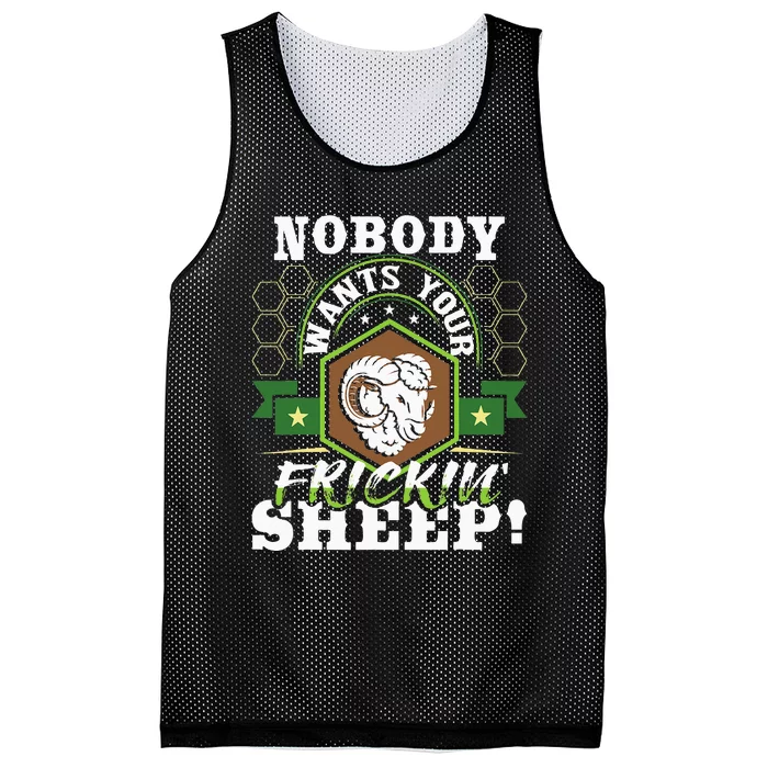 Nobody Wants Your Sheep Funny Tabletop Game Board Gaming Mesh Reversible Basketball Jersey Tank