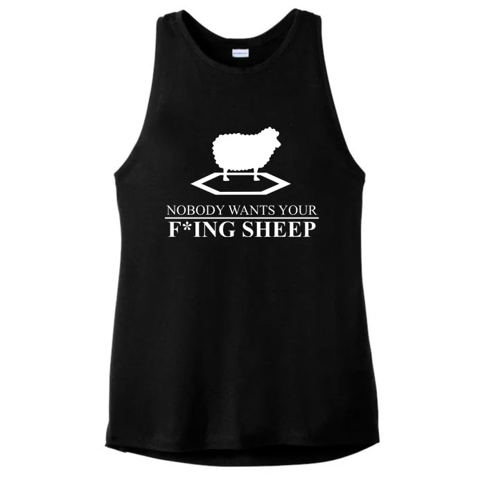 Nobody Wants Your Fucking Sheep Ladies Tri-Blend Wicking Tank