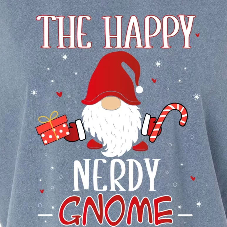 Nerdy Xmas Gnome Christmas Group Costume Gift Garment-Dyed Women's Muscle Tee