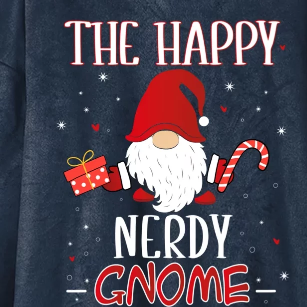 Nerdy Xmas Gnome Christmas Group Costume Gift Hooded Wearable Blanket