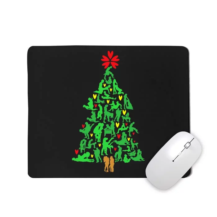 Naughty Xmas Ornaments Kamasutra Adult Humor Christmas Mousepad