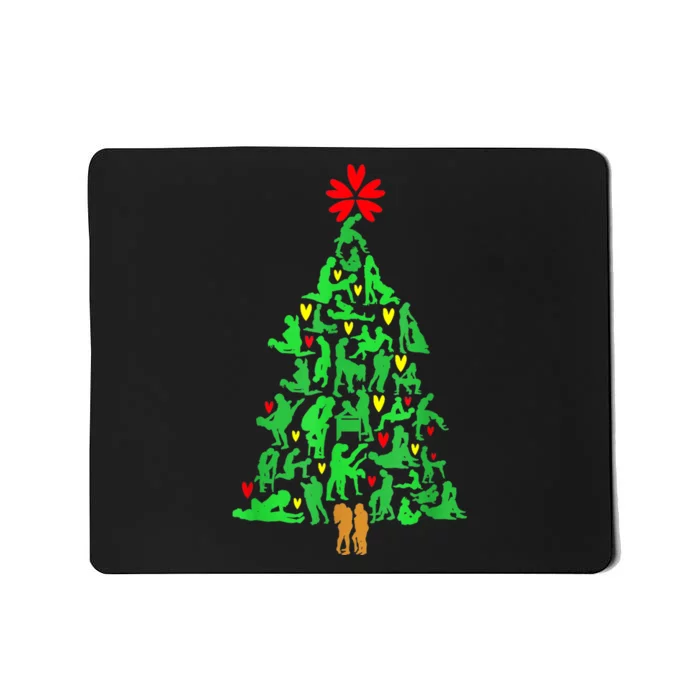 Naughty Xmas Ornaments Kamasutra Adult Humor Christmas Mousepad