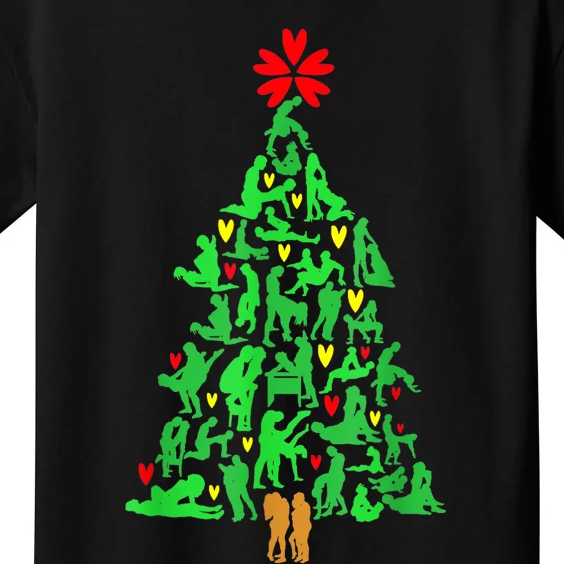 Naughty Xmas Ornaments Kamasutra Adult Humor Christmas Kids T-Shirt