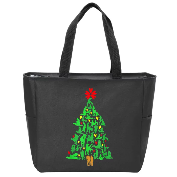 Naughty Xmas Ornaments Kamasutra Adult Humor Christmas Zip Tote Bag