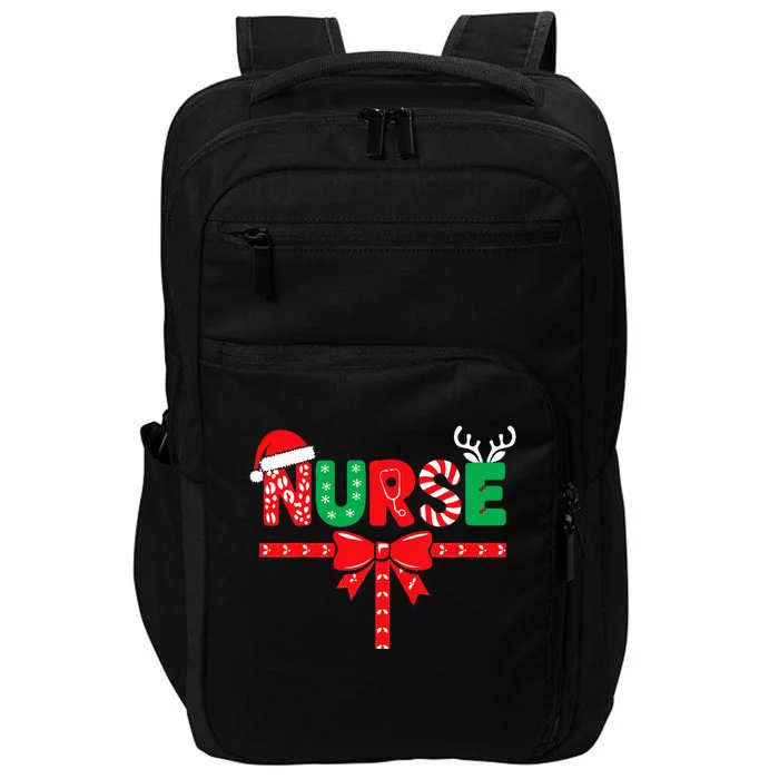 Nurse Xmas Rn Lpn Cna Women Christmas Impact Tech Backpack