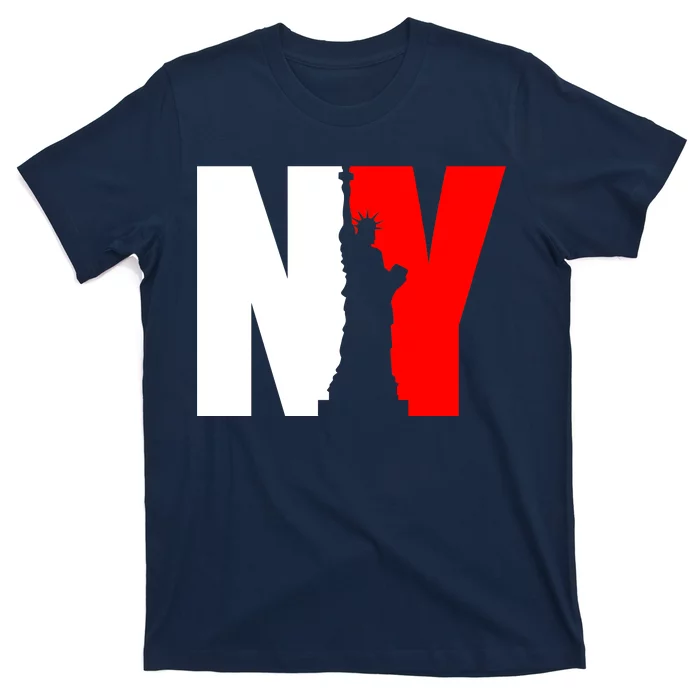 NY - New York Statue Of Liberty Die Cut T-Shirt