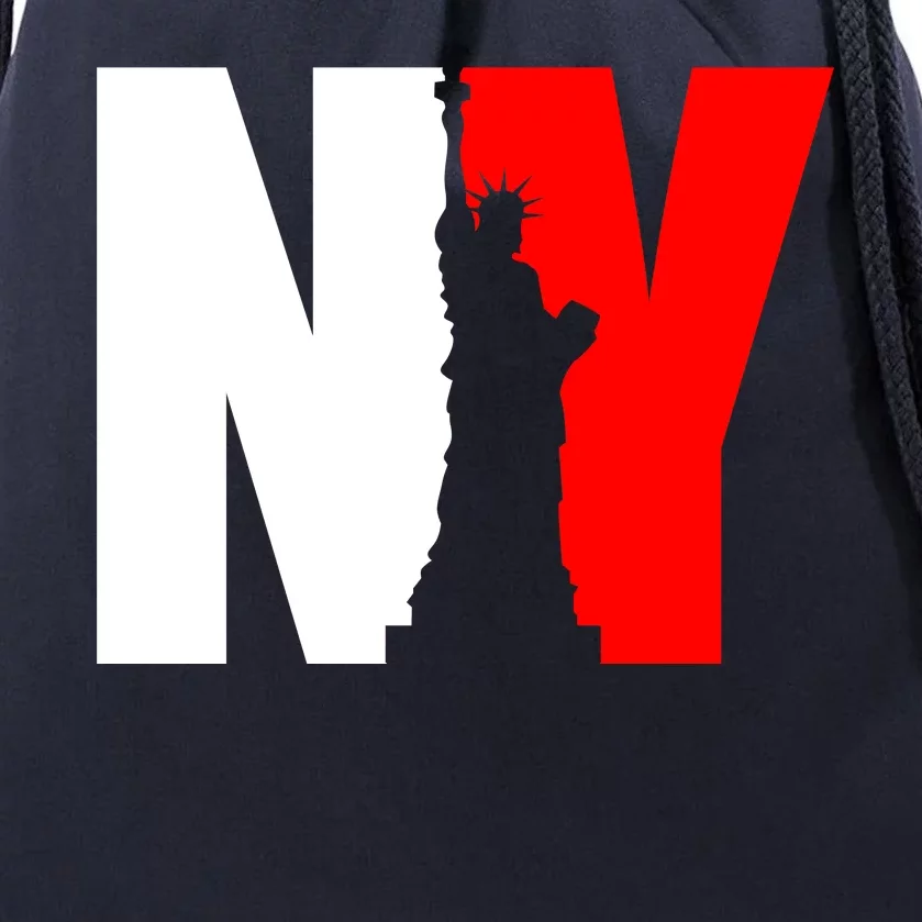 NY - New York Statue Of Liberty Die Cut Drawstring Bag