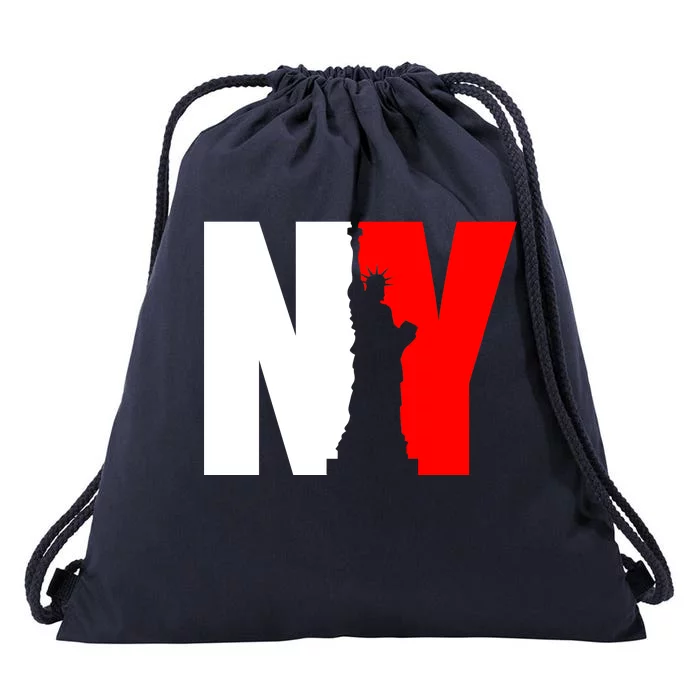 NY - New York Statue Of Liberty Die Cut Drawstring Bag