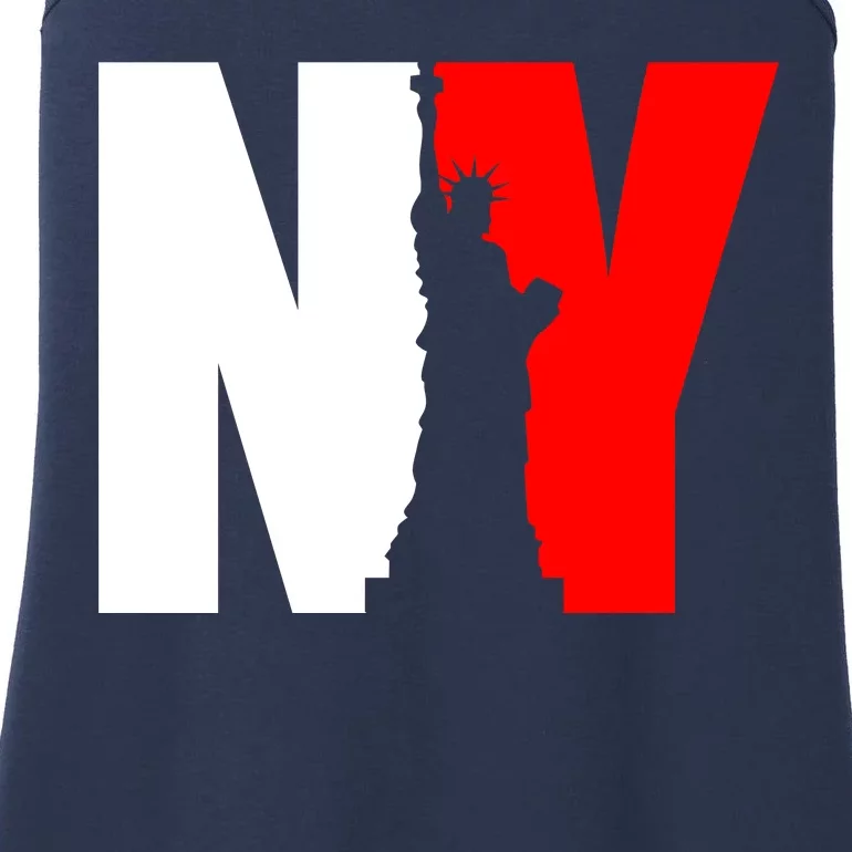 NY - New York Statue Of Liberty Die Cut Ladies Essential Tank