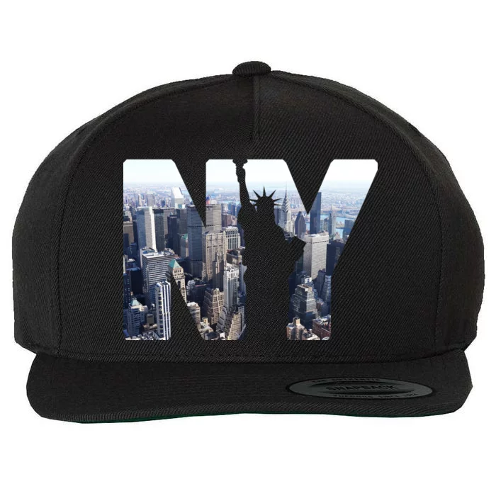 NY Statue Of Liberty Wool Snapback Cap