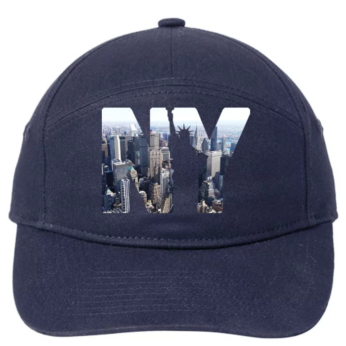 NY Statue Of Liberty 7-Panel Snapback Hat