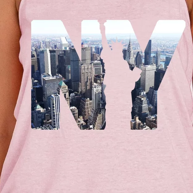 NY Statue Of Liberty Women's Knotted Racerback Tank