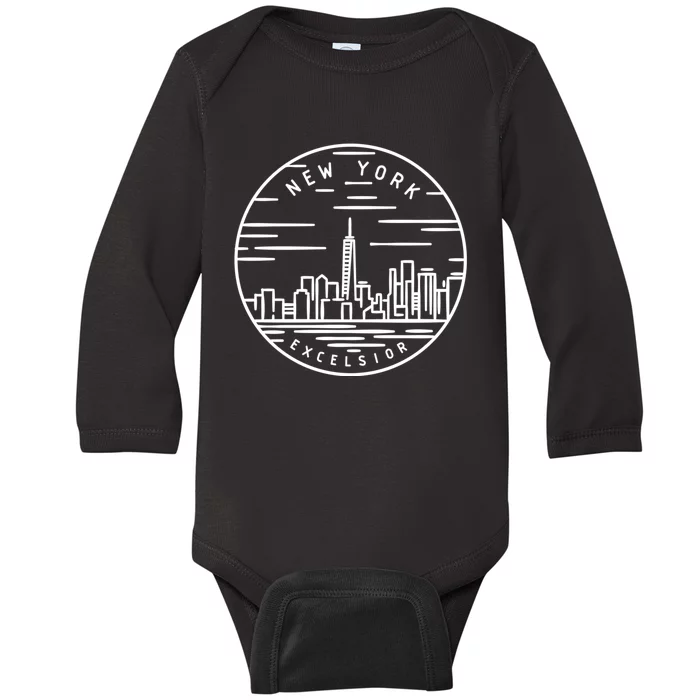 New York 1788 State Of New York Baby Long Sleeve Bodysuit