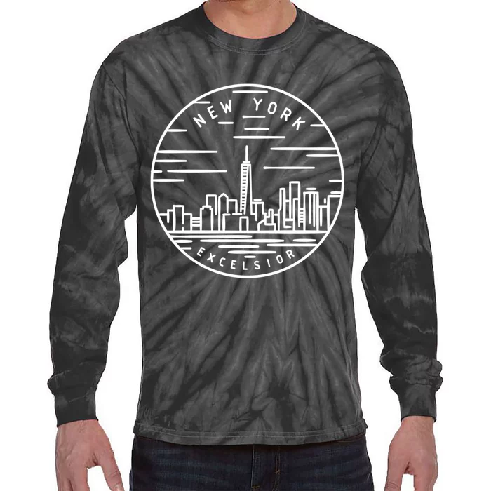 New York 1788 State Of New York Tie-Dye Long Sleeve Shirt