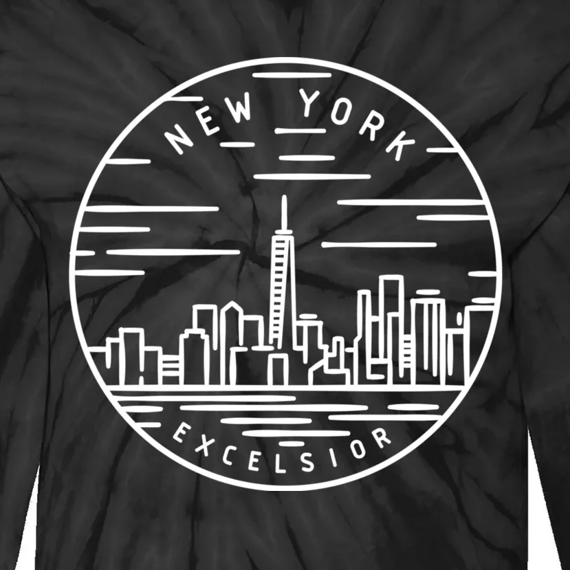 New York 1788 State Of New York Tie-Dye Long Sleeve Shirt