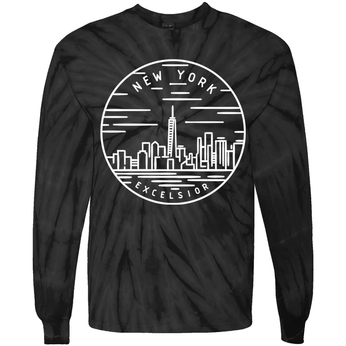 New York 1788 State Of New York Tie-Dye Long Sleeve Shirt