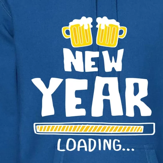 New Year 2020 Loading Beer Celebration New Years Eve Funny Gift Premium Hoodie