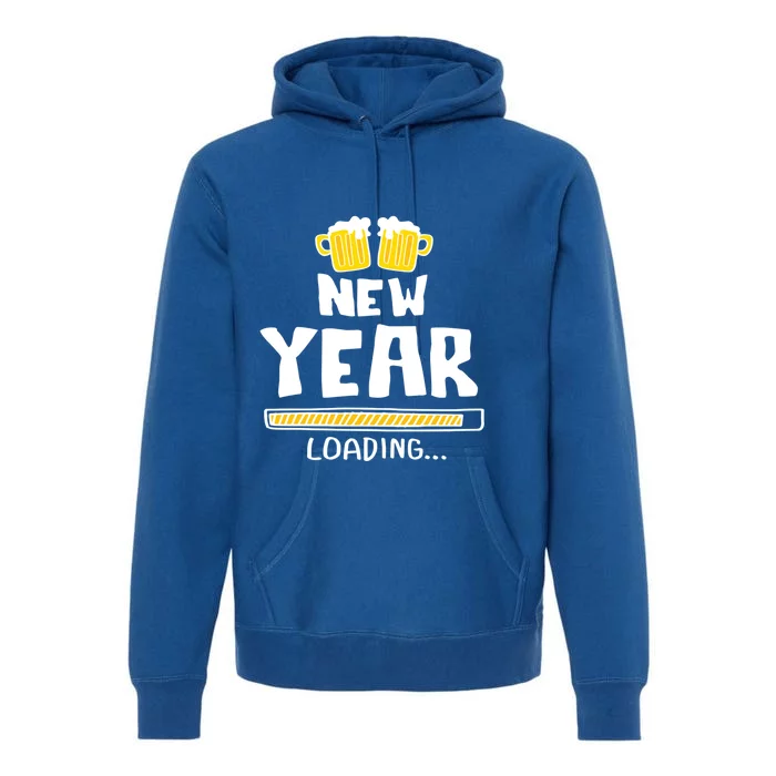 New Year 2020 Loading Beer Celebration New Years Eve Funny Gift Premium Hoodie