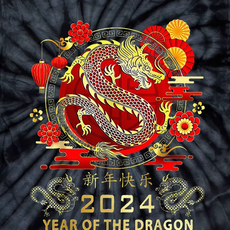 New Year 2024 Dragon Lunar New Year Year Of The Dragon Tie-Dye T-Shirt