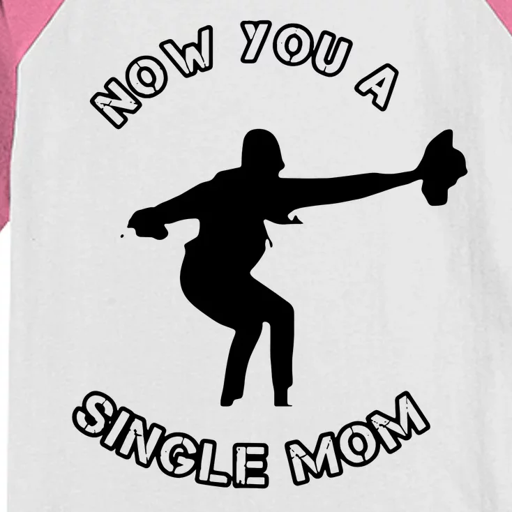 Now You A Single Mom Kids Colorblock Raglan Jersey