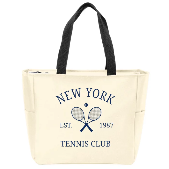 New York Athletics Tennis Club Racquet Prep Ny Zip Tote Bag