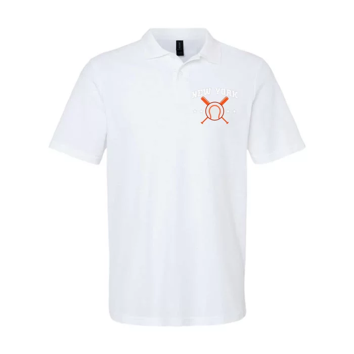 New York Baseball Fan Softstyle Adult Sport Polo