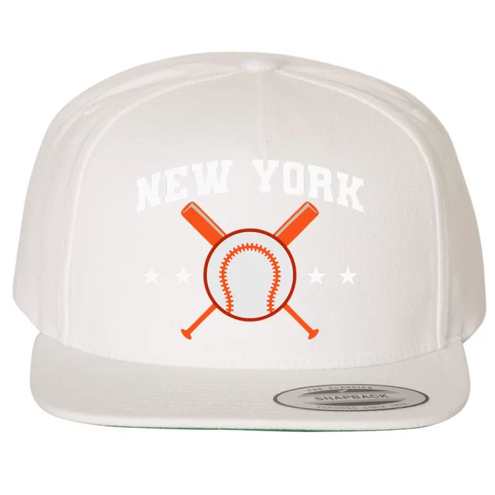 New York Baseball Fan Wool Snapback Cap