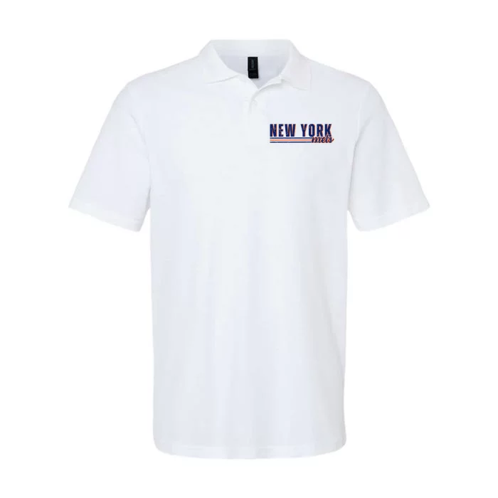 New York Baseball Ny Mets Softstyle Adult Sport Polo