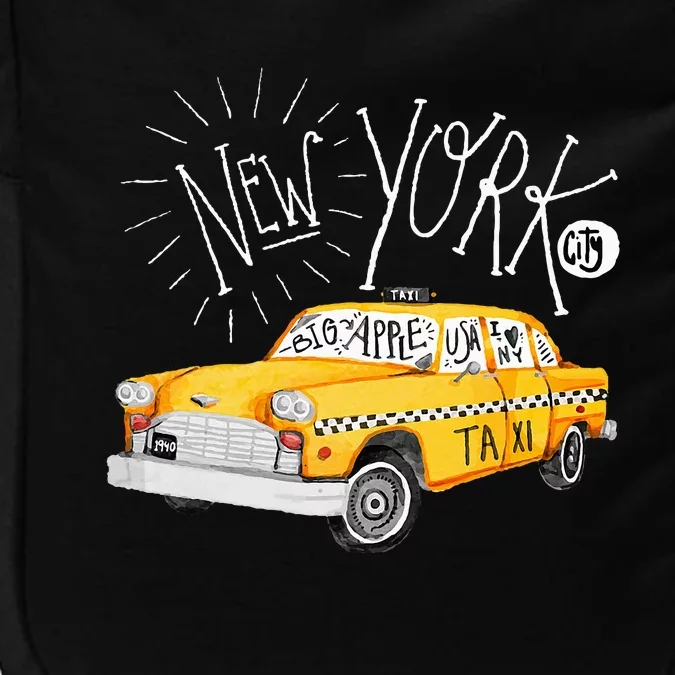 New York Big Apple Yellow Cab Taxi Impact Tech Backpack