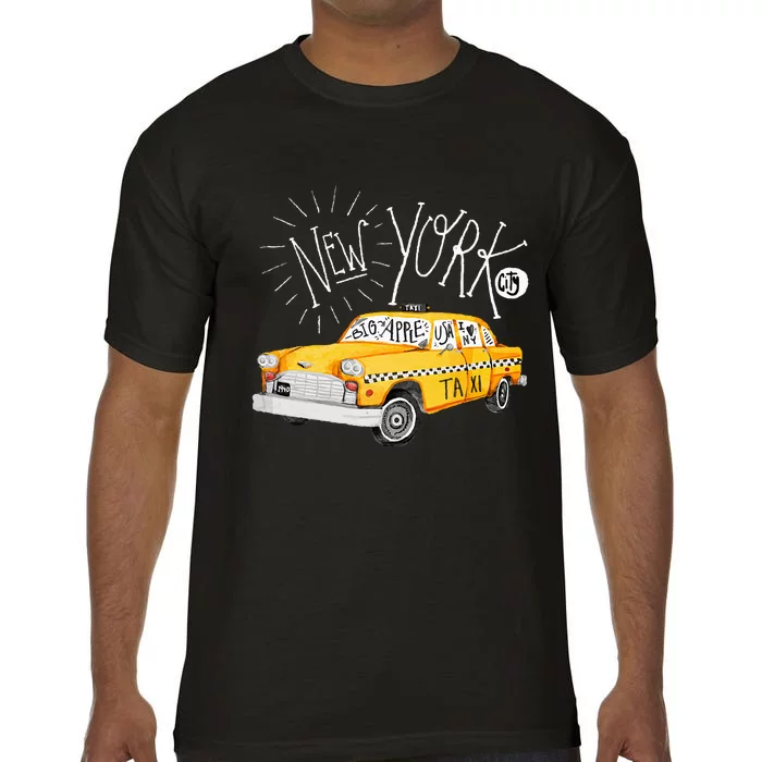 New York Big Apple Yellow Cab Taxi Comfort Colors T-Shirt