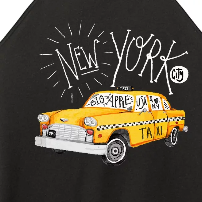 New York Big Apple Yellow Cab Taxi Women’s Perfect Tri Rocker Tank