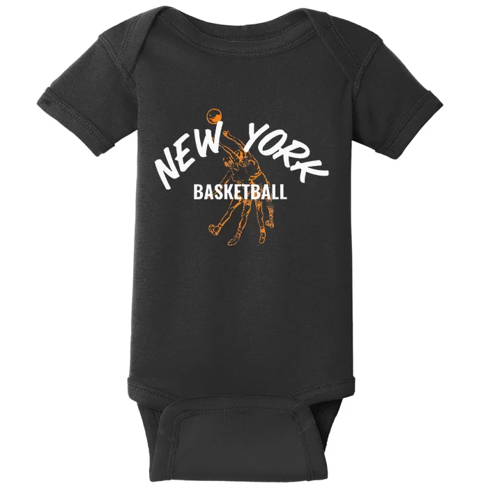 New York Basketball Jersey Baby Bodysuit