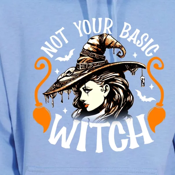 Not Your Basic Witch Funny Halloween Costume Cool Gift Unisex Surf Hoodie