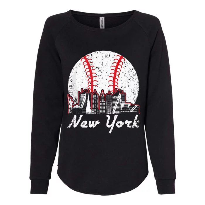 New York Baseball NY Womens California Wash Sweatshirt