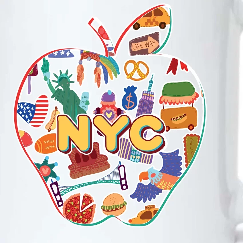 NYC Apple Doodle Black Color Changing Mug