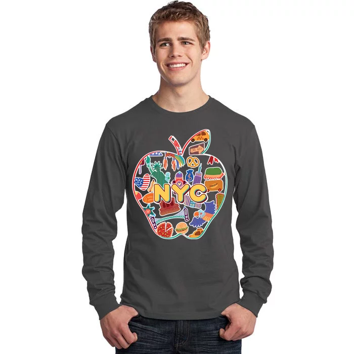 NYC Apple Doodle Tall Long Sleeve T-Shirt