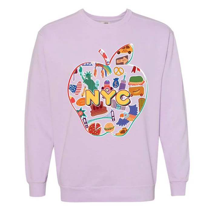 NYC Apple Doodle Garment-Dyed Sweatshirt