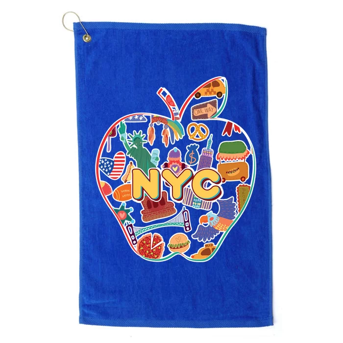 NYC Apple Doodle Platinum Collection Golf Towel