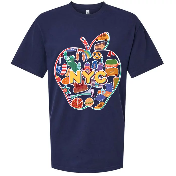 NYC Apple Doodle Sueded Cloud Jersey T-Shirt