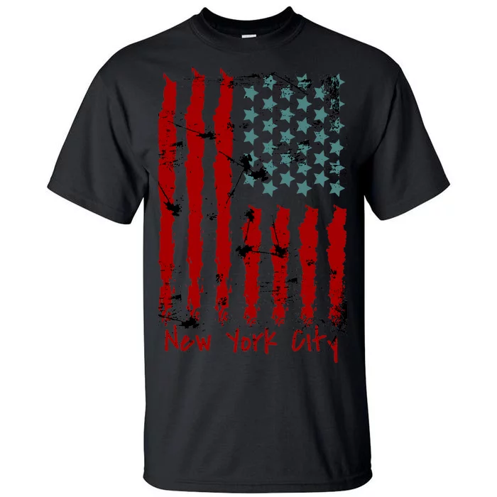 NYC New York City Vintage American Grunge Flag Tall T-Shirt