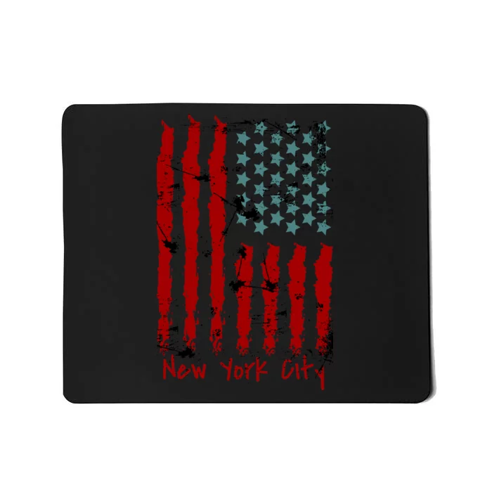 NYC New York City Vintage American Grunge Flag Mousepad