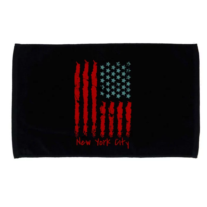 NYC New York City Vintage American Grunge Flag Microfiber Hand Towel