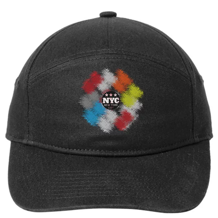 NYC New York City Vinyl Record 7-Panel Snapback Hat