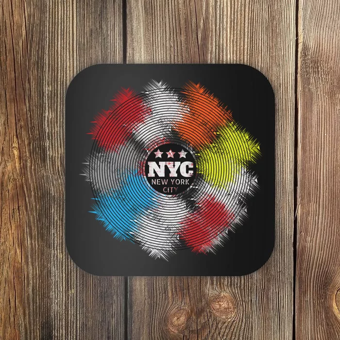 NYC New York City Vinyl Record Coaster